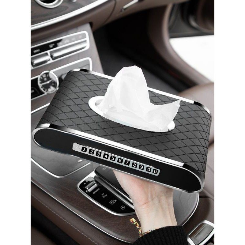 Hộp Khăn Giấy Da Cao Cấp Để Taplo Xe Ô Tô Xe Hơi Kích Thước 24x14x5 cm