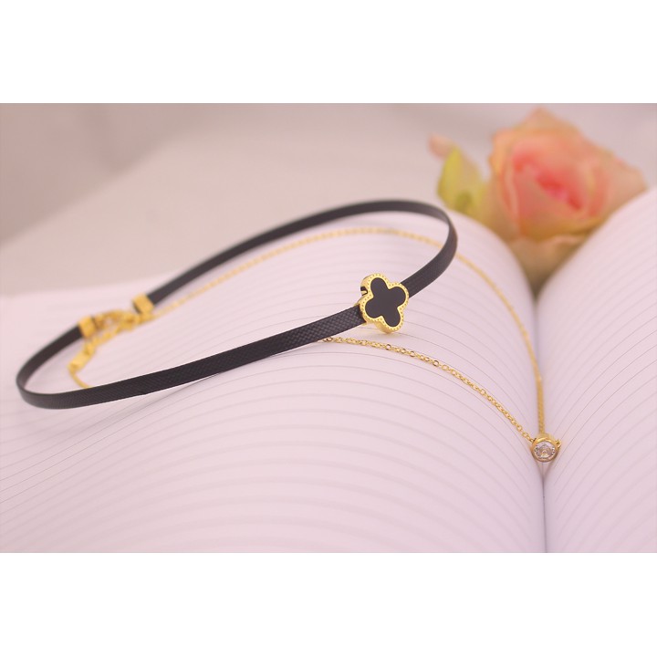 DÂY CHUYỀN TITAN  THỜI TRANG CHOKER TN291 ĐẸP SIÊU BỀN MÀU