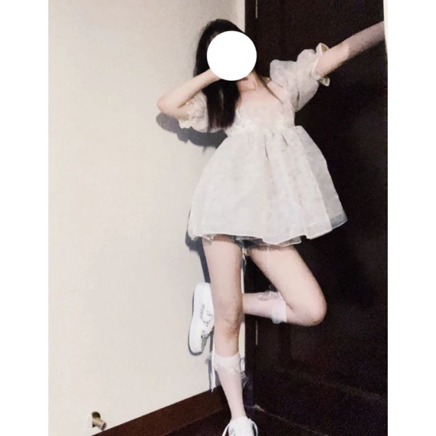 ĐẦM BABYDOLL VOAN HOA XÒE CHUẨN FORM 2 KIỂU