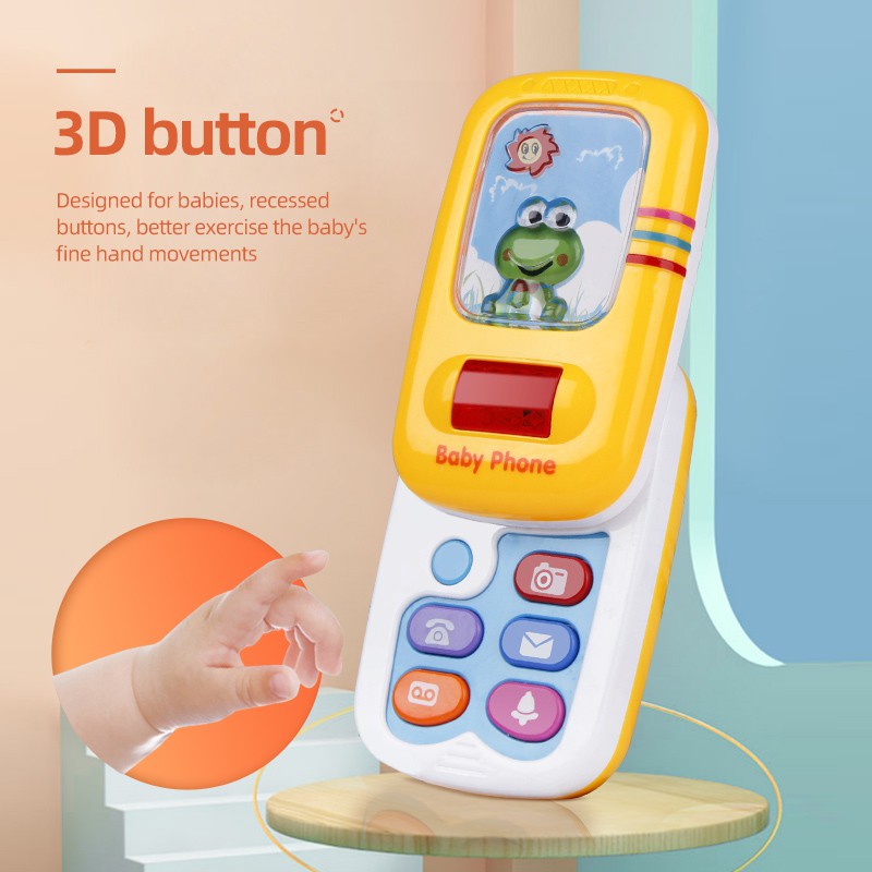 Coolplay Điện thoại đồ chơi có đèn LED và nhạc cho bé