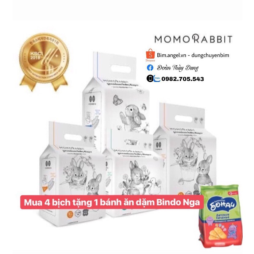 Combo 1 thùng 4b Bỉm Quần Momo Rabbit Nội Địa Hàn Đủ Size S50/M44/L40/L28/XL22/XXL18