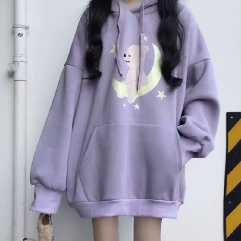 (ORDER NHANH) ÁO HOODIE TÍM NỮ ẤM ÁP ĐÁNG YÊU MÙA ĐÔNG | BigBuy360 - bigbuy360.vn