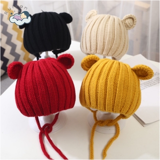 Nón len giữ ấm kiểu dáng dễ thương cho các bé