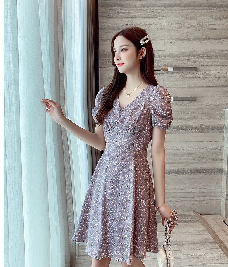Đầm Hoa Tay Dài Thời Trang Dành Cho Nữ