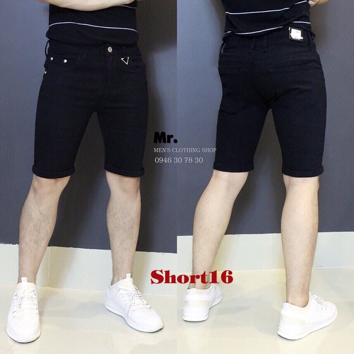 Quần Short Jean Nam Cao Cấp Chất Jean Cotton Co Giãn Mềm Mại