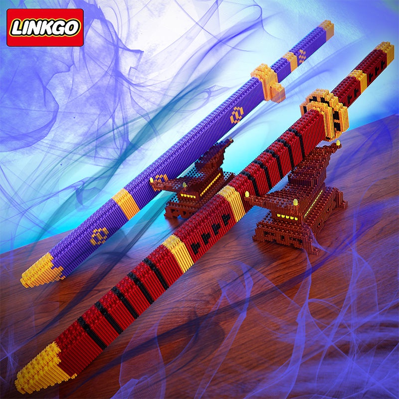 Bộ Sản Phẩm Kiếm Đồ Chơi Katana Linkgo,Sandai Kitetsu Yamato Lắp Ráp Kiếm có vỏ Zoro One Piece Đồ chơi giải đố