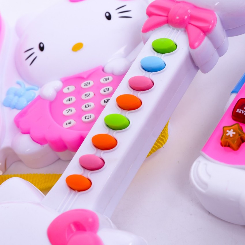 Đồ Chơi Đàn Hello Kitty Gồm 3 Chiếc Khác Biệt, Màu Hồng Đặc Trưng, Phát Nhạc Vui Nhộn, Thiết Kế Bắt Mắt - MEOMEOSHOP2021