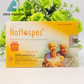 Viên nang Nattospes hỗ trợ giảm nguy cơ hình thành và làm tan cục máu đông (30 viên)