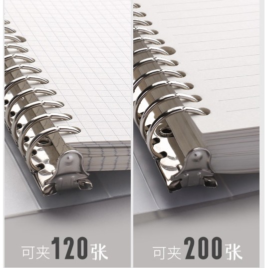Sổ Bìa Còng Inox - Bìa Còng Nhựa Trong A4/ A5 / B5 tặng kèm tag phân trang  - Giấy mua rời mỏng 70gsm