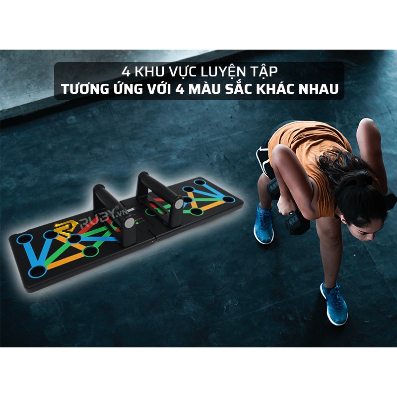 Bộ dụng cụ hít đất,  chống đẩy 10in1 Xiaomi yunmai giúp tăng cường sự dẻo dai cho cơ thể, Dụng cụ hít đất đa năng