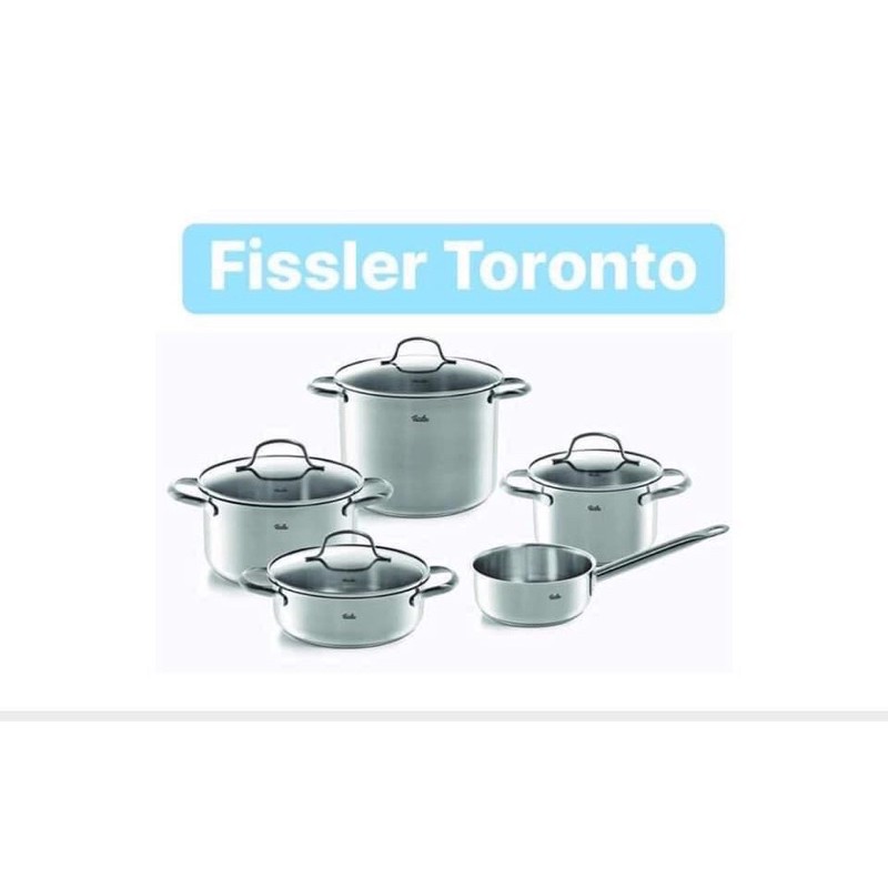 🇩🇪BỘ NỒI TỪ CAO CẤP FISSLER TORONTO 5 món inox bóng mờ sang trọng bền bỉ