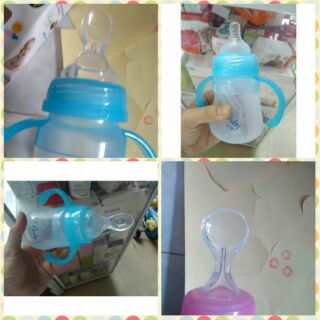Bình sữa và bình thìa ăn dặm 2 in 1 baby love