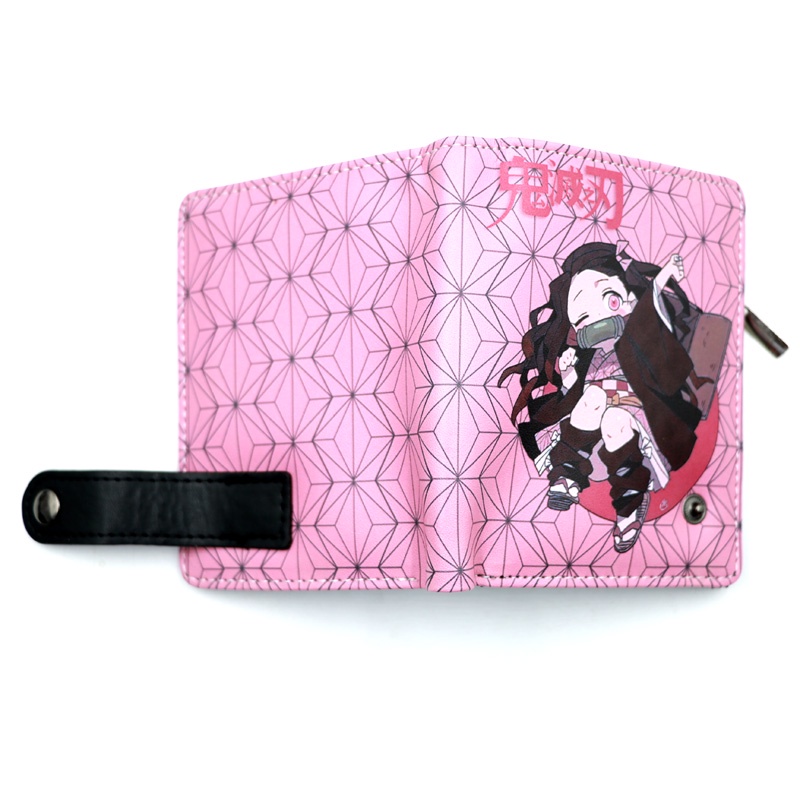 Ví Da PU Gập In Hình Anime Demon Slayer Kamado Nezuko Kimetsu No Yaiba Độc Đáo Thời Trang