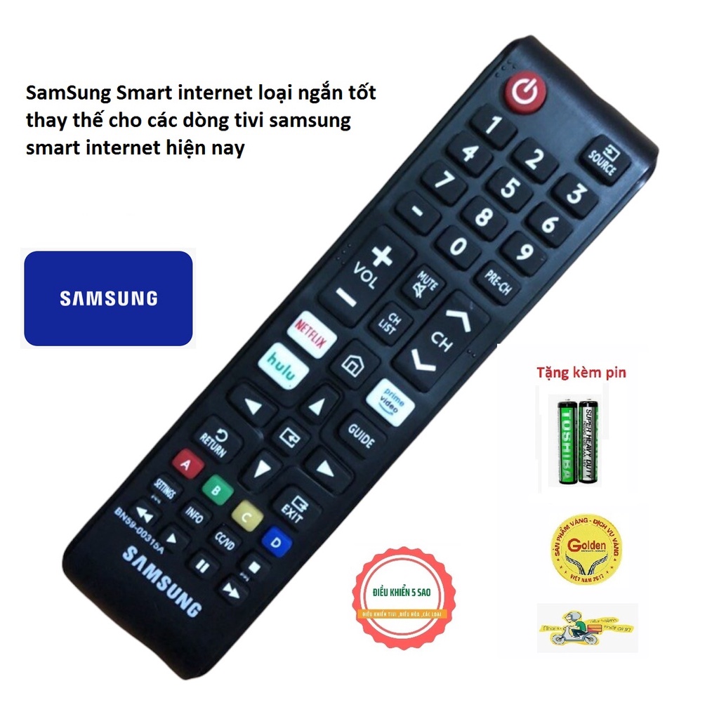 Điều khiển tivi SamSung BN59-00315A smart internet loại tốt thay thế k