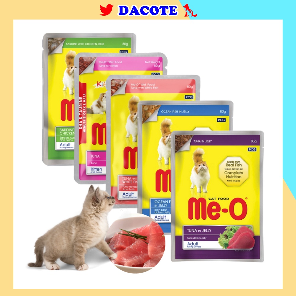 Pate cho mèo ME-O 80g nhiều vị phong phú bổ dưỡng kích thích vị giác cho mèo lớn mèo con