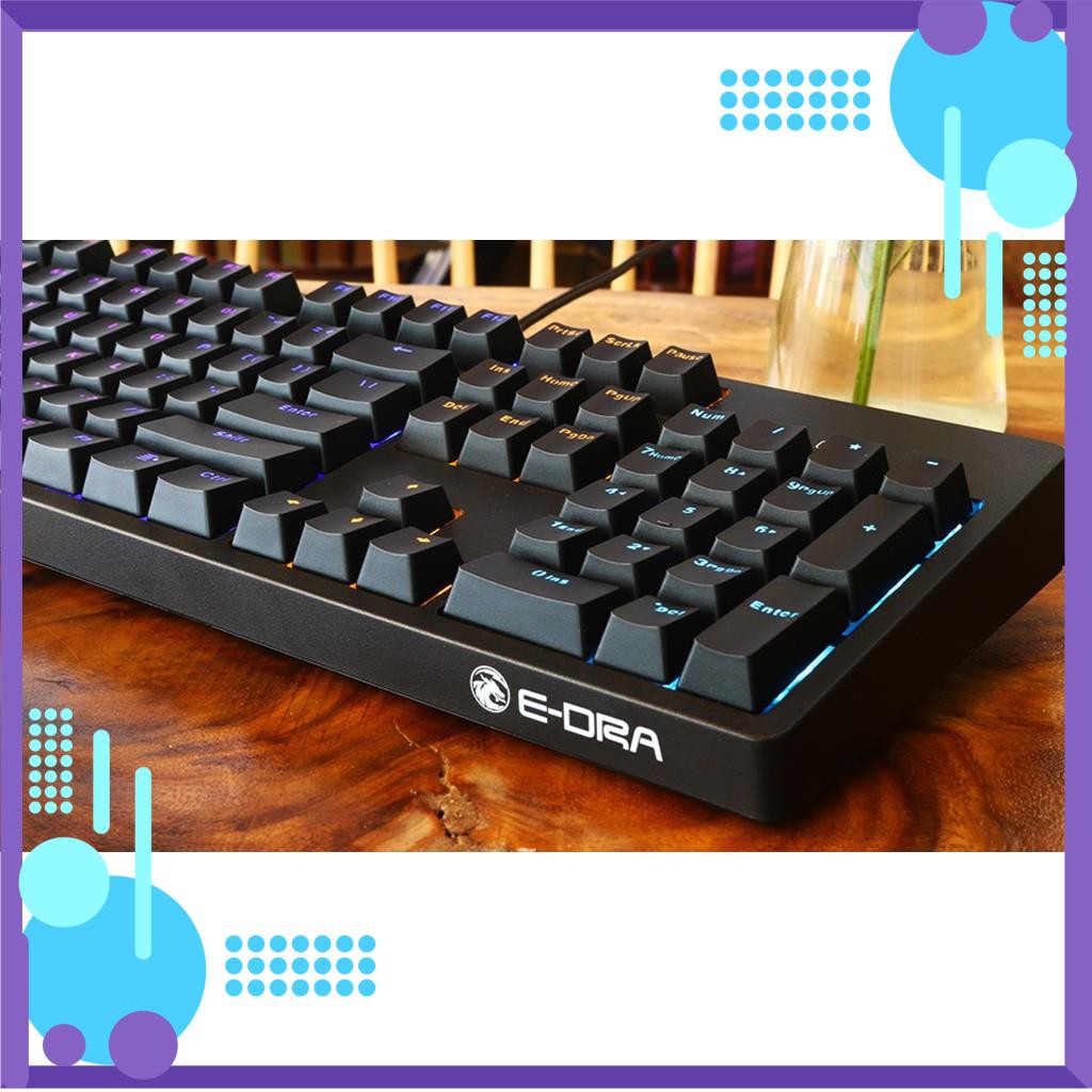 Bàn phím cơ E-DRA EK3104 - Màu đen - Led rgb - BH 24 tháng