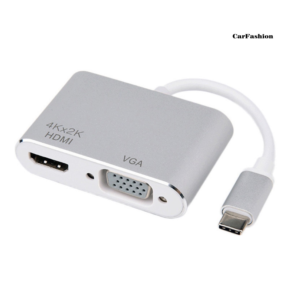 Bộ chuyển đổi âm thanh/Video USB C sang HDMI VGA 4K HD Type-C cho Macbook