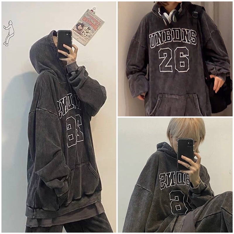 [RẺ VÔ ĐỊCH] Hoodie nỉ mũ loang 26 unisex from thụng (ảnh thật) | BigBuy360 - bigbuy360.vn