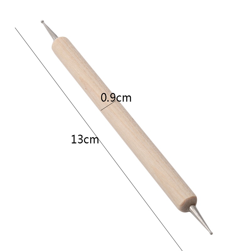Set 5 Bút Gỗ 2 Đầu Vẽ Chấm Bi Trang Trí Móng Tay
