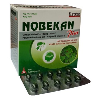 ✅(CHÍNH HÃNG) Bổ Não Nobekan plus - hoạt huyết dường não ( hộp 100 viên)