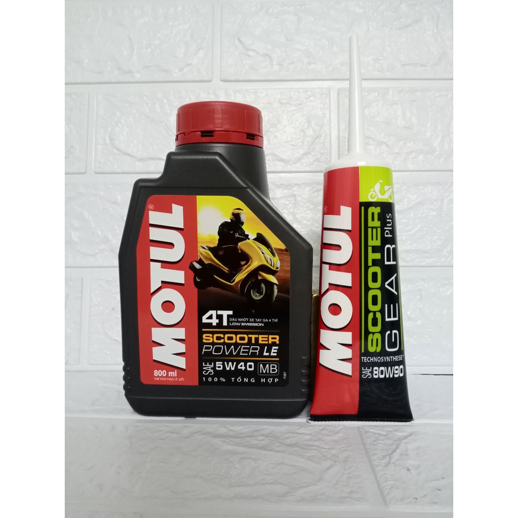 COMBO BẢO DƯỠNG XE TAY GA CAO CẤP NHỚT MOTUL SCOOTER POWER LE 4T 5W40