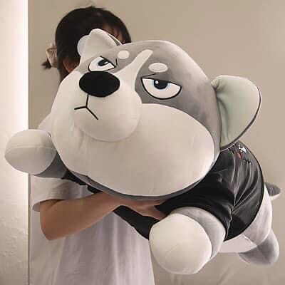 [ Tặng quà] Gấu Bông Chó Husky Siêu To Khổng Lồ size 1m/1m2/1m5_ Gối Ôm Chó Husky Mặt Ngáo