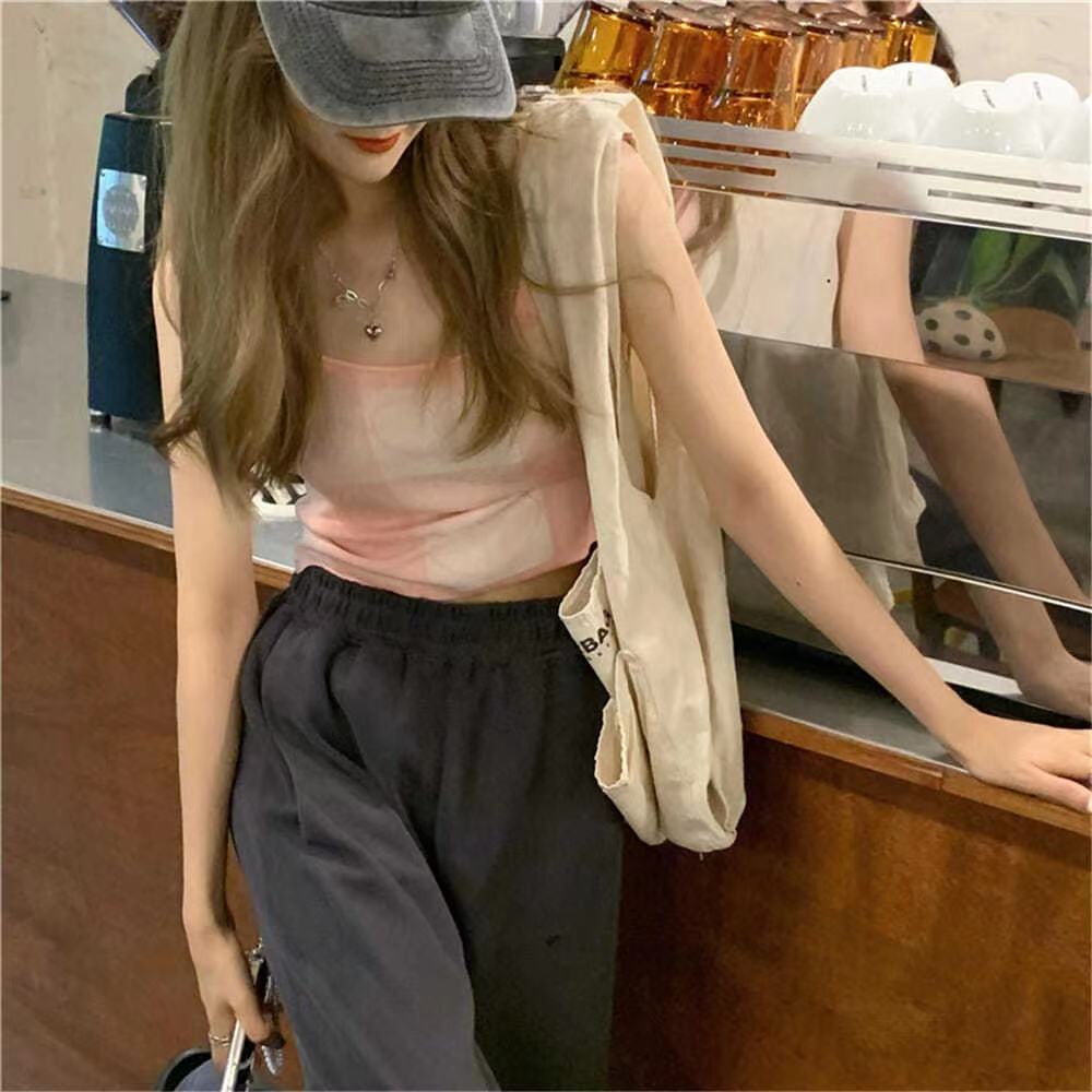 Áo Hai Dây Dệt Kim Phong Cách Hàn Quốc Cho Nữ