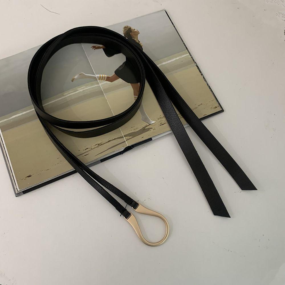 Thắt Lưng Da PU Thiết Kế Thắt Nút Đơn Giản Cá Tính Cho Nữ