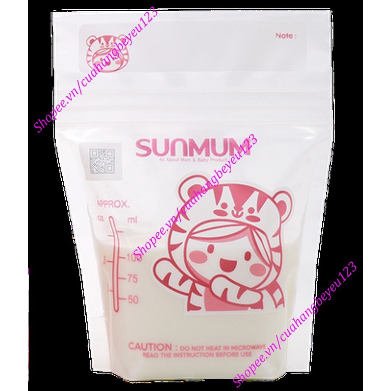 (MẪU MỚI 2021) 2 Hộp - COMBO 60 túi trữ sữa Mẹ cao cấp 100ml không BPA, không mùi Sunmum (Thái Lan)