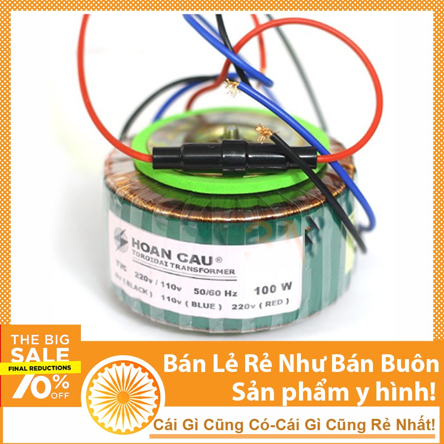 HAUI Biến Áp Xuyến 220VAC-110VAC Hoàn Cầu ( Dây Đồng 100% ) DHCNHN