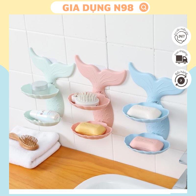 Để xà phòng tắm hình đuôi cá 2 tầng