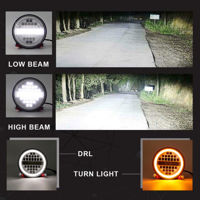 Đèn Pha LED 400W Chất Lượng Cao Cho Jeep-Wrangler