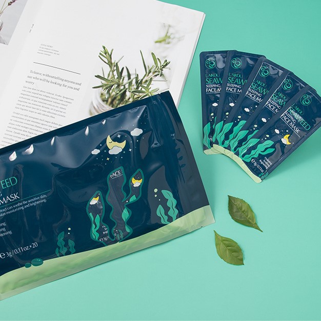 Mặt nạ ngủ LAIKOU tảo biển Seaweed Sleeping Face Mask gói 3g