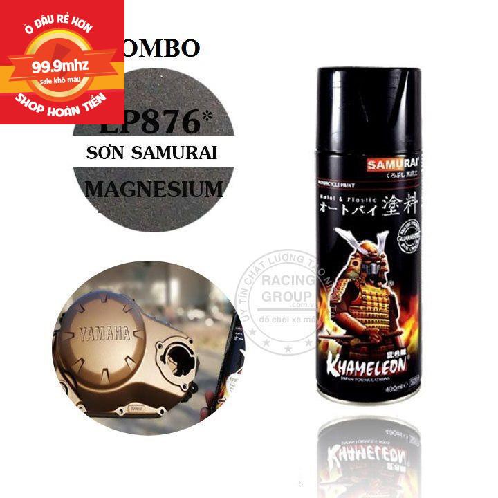 Combo 4 Chai Sơn Xịt Samurai Màu Magie Gồm: UCH210 - 3/124 - EP876 - K1K