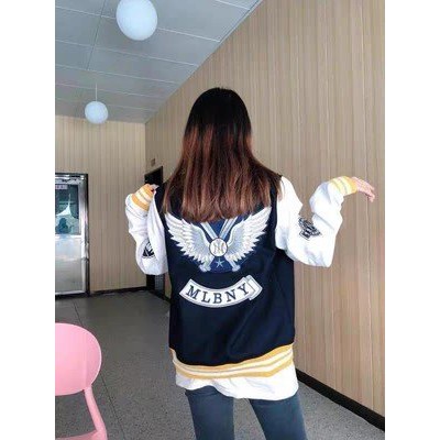 [ẢNH THẬT] ÁO BOMBER MLB NY [FULL BOX BILL]  MÀU VÀNG | BigBuy360 - bigbuy360.vn