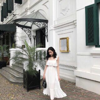 Đầm Maxi lưng nơ