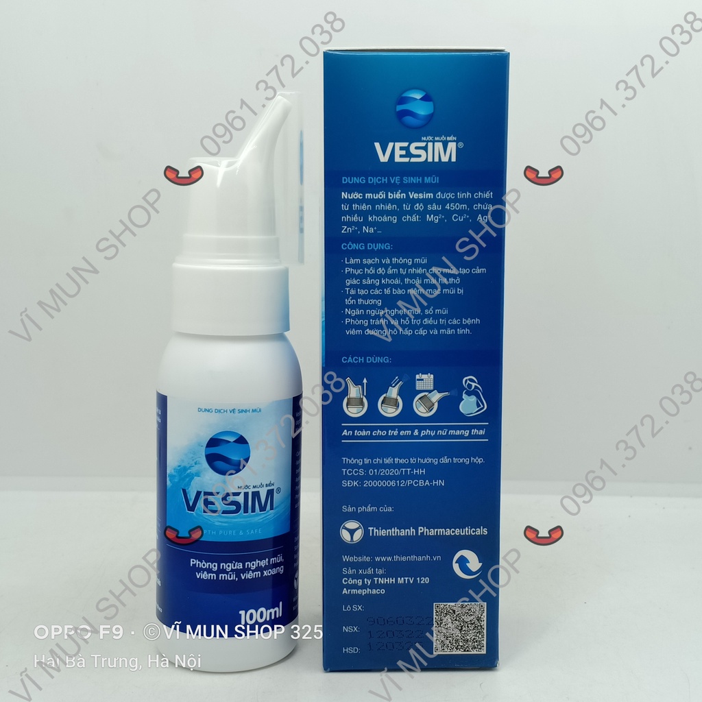 Nước muối biển VESIM 100ml - Thiên Thành Pharma