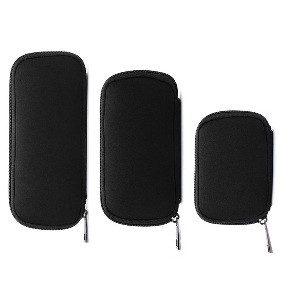 Hộp Đựng Ổ Đĩa Flash AUGUSTINA Màu Đen Bằng Cao Su Tổng Hợp Chống Bụi Có Khóa Kéo Ốp