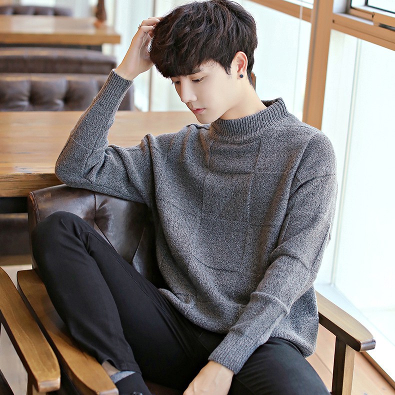 (LEN QUẢNG CHÂU) Áo len nam Hàn Quốc chất dày dặn - AL07 | BigBuy360 - bigbuy360.vn