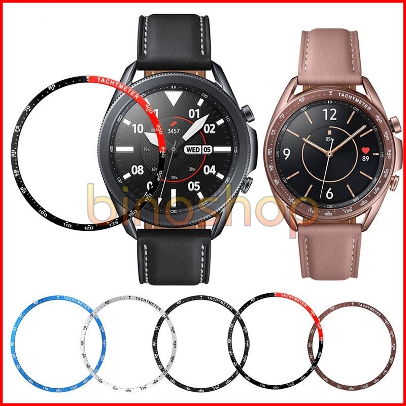 Khung viền Benzen cho Samsung Galaxy Watch 3 (41m - 45mm), Skin nhôm Galaxy Watch 3