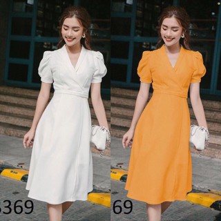 [MÃ SST12381 GIẢM 20K ĐƠN 0Đ] Đầm Xòe Đắp Chéo Duyên Dáng