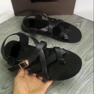 Dép sandal da chéo nam