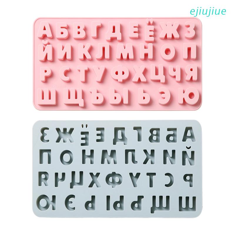 Khuôn Silicone Tạo Hình Chữ Cái Tiếng Nga Kèm Chữ Số Trang Trí Bánh Kem
