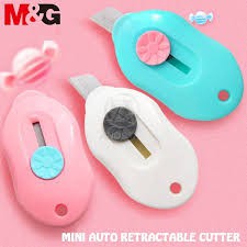 Dao rọc giấy mini M&G nhiều màu kute thuận tiện làm móc khóa