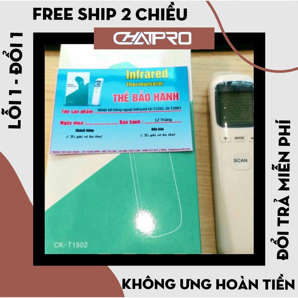 Nhiệt kế điện tử hồng ngoại cảm ứng đo trán đa năng CKT-1502, CK-T1803