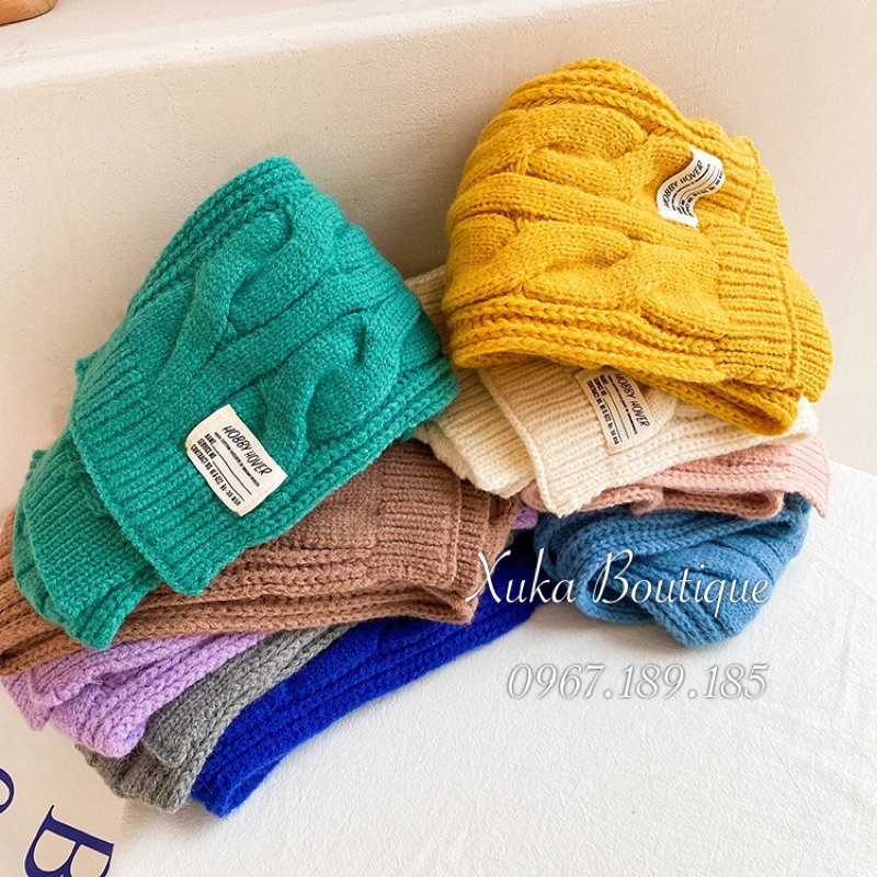 Khăn Len Dệt Kim Dày Mùa Đông Trẻ Em Bé Trai Bé Gái Ấm Áp / Khăn Len Xoắn Hàn Quốc Nhiều Màu