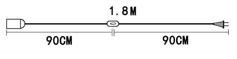 Chuôi Đèn Chuyển Đổi E27 1.8M Sang EU 220V