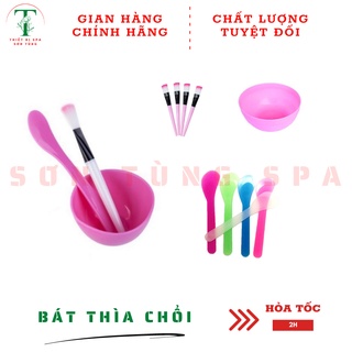 Bát thìa chổi dẻo đắp mặt nạ cá nhân, spa