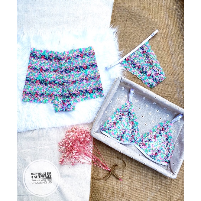 Set Bralette Ren Mút Ngực 7 Màu Mary House Bra & Sleepwears