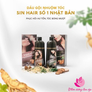 [FREE SHIP Toàn Quốc] Dầu gội nhuộm tóc Nhân Sâm Nhật Bản SIN HAIR - 500ml